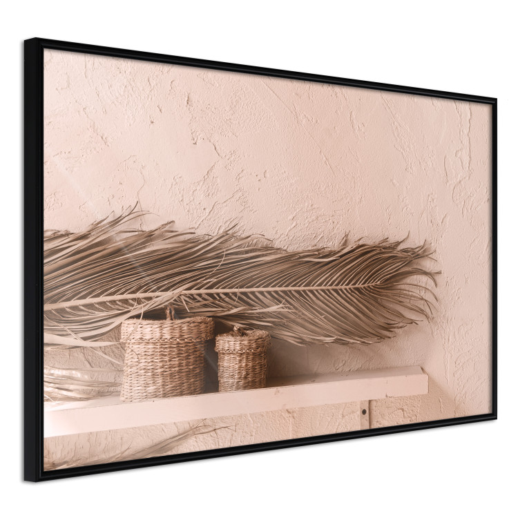 Poster Moroccan Composition - palm leaf and baskets covering the wall 134757 additionalImage 11