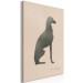 Canvas Art Print Sitting dog - image of a chart sitting on a light pink background 135157 additionalThumb 2