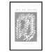 Poster Art of Shape - English texts and a white plant on a gray background 135657 additionalThumb 19