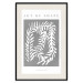 Poster Art of Shape - English texts and a white plant on a gray background 135657 additionalThumb 25