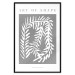 Poster Art of Shape - English texts and a white plant on a gray background 135657 additionalThumb 22