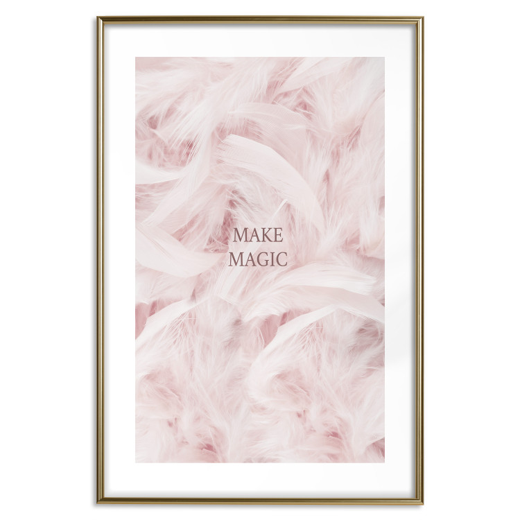 Poster Pink Feathers - fluffy pastel composition with English text 136457 additionalImage 12
