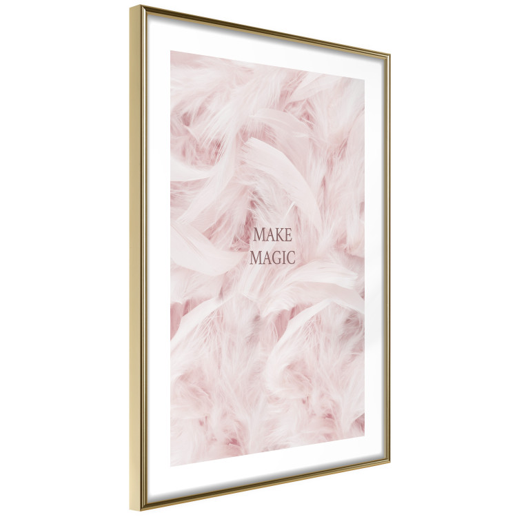 Poster Pink Feathers - fluffy pastel composition with English text 136457 additionalImage 5