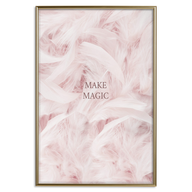 Poster Pink Feathers - fluffy pastel composition with English text 136457 additionalImage 15