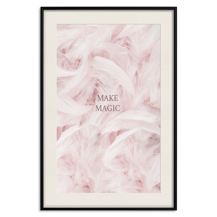 Poster Pink Feathers - fluffy pastel composition with English text 136457 additionalImage 13
