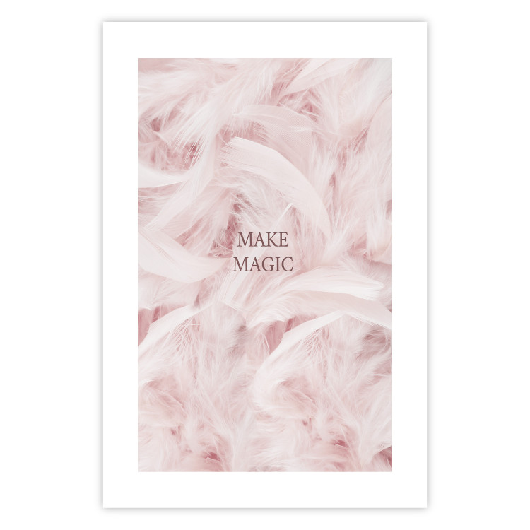 Poster Pink Feathers - fluffy pastel composition with English text 136457 additionalImage 17