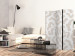 Room Divider Screen Beige Pattern (3-piece) - Simple abstraction in scandiboho style 136557 additionalThumb 2