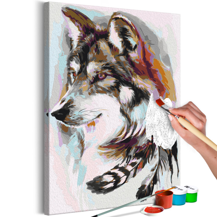 Paint by Number Kit Indigenous Wolf 138157 additionalImage 5