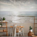 Wall Mural Sand and sun - landscape with calm sea and beach with footprints 144057 additionalThumb 4
