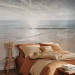 Wall Mural Sand and sun - landscape with calm sea and beach with footprints 144057 additionalThumb 2
