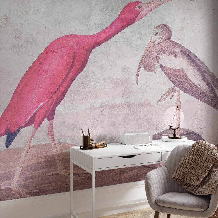 Wall Mural Scarlet ibis - pink wild bird by John James Audubon 144657 additionalImage 4