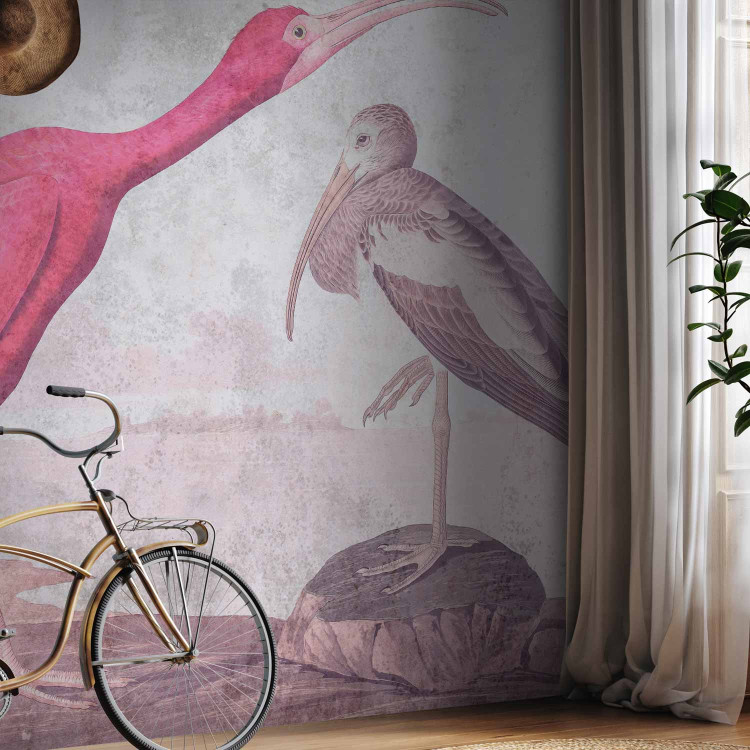 Wall Mural Scarlet ibis - pink wild bird by John James Audubon 144657 additionalImage 7