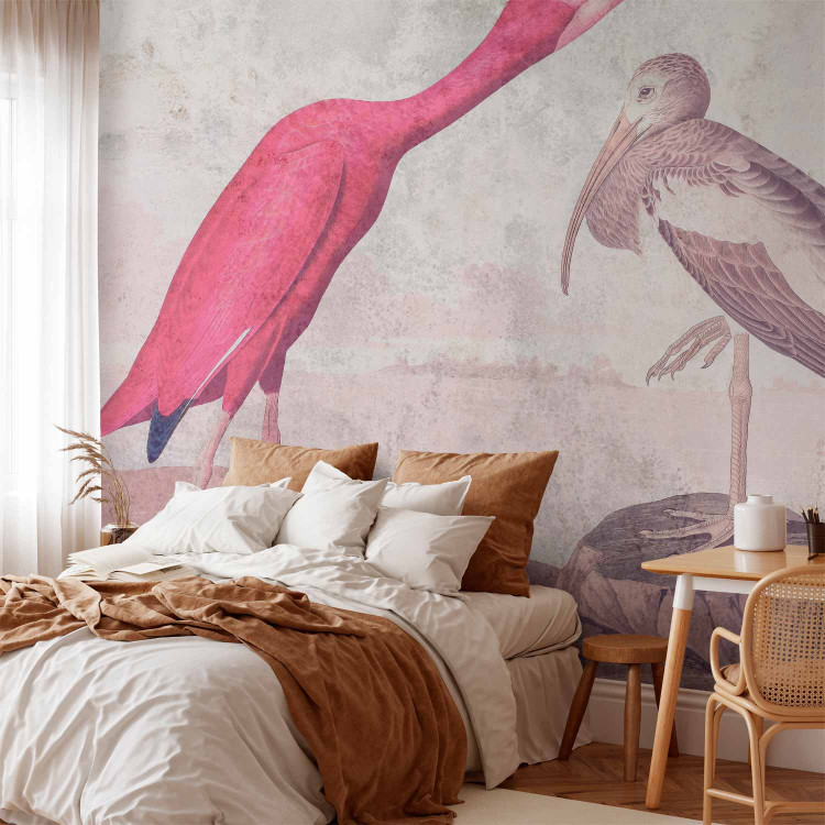 Wall Mural Scarlet ibis - pink wild bird by John James Audubon 144657 additionalImage 2