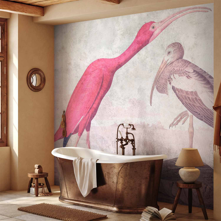 Wall Mural Scarlet ibis - pink wild bird by John James Audubon 144657 additionalImage 8