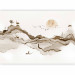 Photo Wallpaper Watercolor Beige Mountains - An Abstract Landscape of Nature in Japanese Style 145357 additionalThumb 1