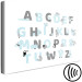 Canvas Polish Alphabet for Children - Blue and Gray Letters with Animals 146457 additionalThumb 6