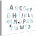 Canvas Polish Alphabet for Children - Blue and Gray Letters with Animals 146457 additionalThumb 2