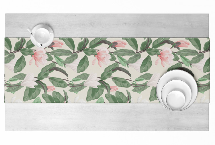 Table Runner Gentle magnolias - subtle floral pattern in cottagecore style 147257 additionalImage 3