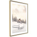 Wall Poster Winter Cottage - Sunrise Landscape Over a Mountain Cottage and a Forest 149057 additionalThumb 2