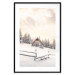 Wall Poster Winter Cottage - Sunrise Landscape Over a Mountain Cottage and a Forest 149057 additionalThumb 25