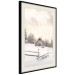 Wall Poster Winter Cottage - Sunrise Landscape Over a Mountain Cottage and a Forest 149057 additionalThumb 4