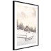 Wall Poster Winter Cottage - Sunrise Landscape Over a Mountain Cottage and a Forest 149057 additionalThumb 9