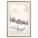 Wall Poster Winter Cottage - Sunrise Landscape Over a Mountain Cottage and a Forest 149057 additionalThumb 22