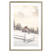 Wall Poster Winter Cottage - Sunrise Landscape Over a Mountain Cottage and a Forest 149057 additionalThumb 27