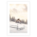 Wall Poster Winter Cottage - Sunrise Landscape Over a Mountain Cottage and a Forest 149057 additionalThumb 23