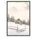 Wall Poster Winter Cottage - Sunrise Landscape Over a Mountain Cottage and a Forest 149057 additionalThumb 21