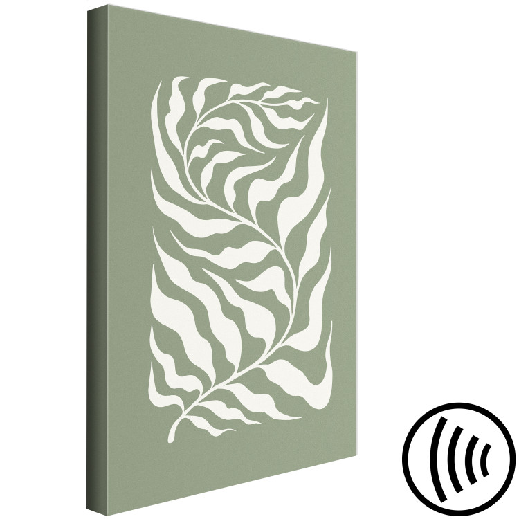 Canvas Art Print Botanical Pattern - Plant on a Sage Base Inspired by Matisse 150057 additionalImage 6