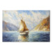 Canvas Art Print A Ship at Sea - A Landscape Inspired by the Works of Claude Monet 151057
