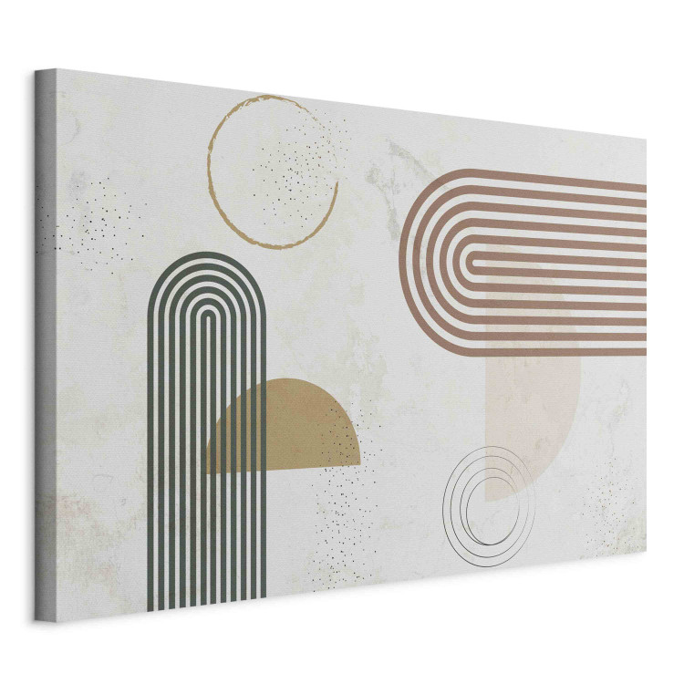 Large canvas print Harmonious Shapes - Abstract With Figures in Muted Colors [Large Format] 151257 additionalImage 2