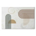 Large canvas print Harmonious Shapes - Abstract With Figures in Muted Colors [Large Format] 151257