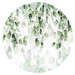 Round wallpaper Painted Leaves - Watercolor Plants on a Light Green Background 151457 additionalThumb 1