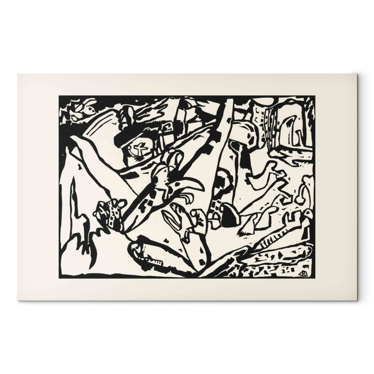 Large canvas print Composition II - A Monochromatic Composition by Kandinsky [Large Format] 151657