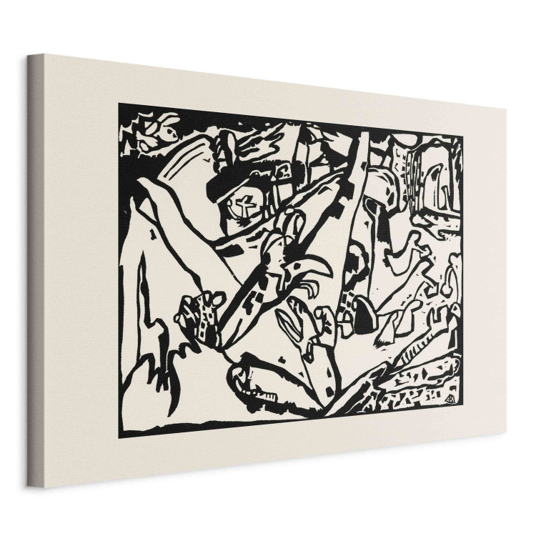 Large canvas print Composition II - A Monochromatic Composition by Kandinsky [Large Format] 151657 additionalImage 2