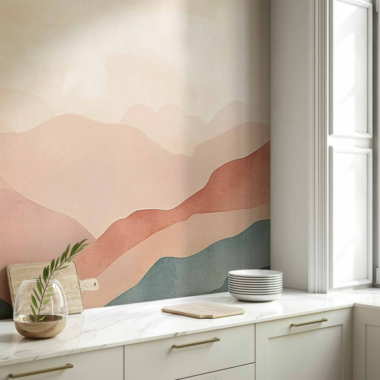 Wall Mural Mountainous Landscape - Simple Composition in Terracotta Style 159457 additionalImage 7