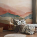 Wall Mural Mountainous Landscape - Simple Composition in Terracotta Style 159457 additionalThumb 2