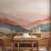 Wall Mural Mountainous Landscape - Simple Composition in Terracotta Style 159457 additionalThumb 6