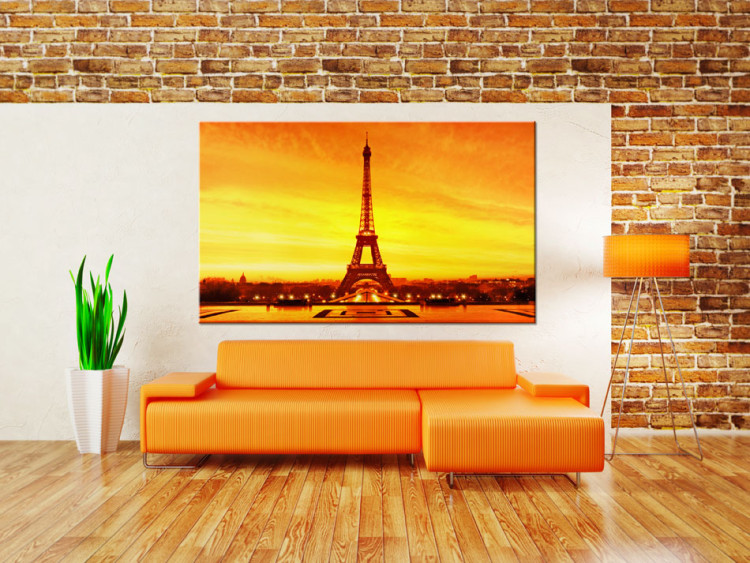 Canvas Art Print Orange Paris 58457 additionalImage 2