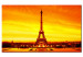 Canvas Art Print Orange Paris 58457