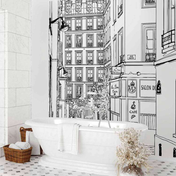 Wall Mural A walk among Townhouses - Black and White Architecture of Paris in France 59857 additionalImage 8