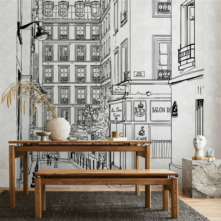 Wall Mural A walk among Townhouses - Black and White Architecture of Paris in France 59857 additionalImage 4