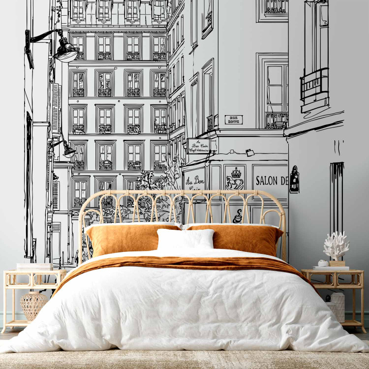 Wall Mural A walk among Townhouses - Black and White Architecture of Paris in France 59857 additionalImage 2