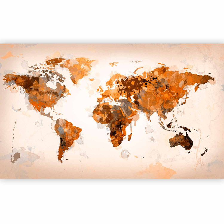 Wall Mural World in brown shades 60057 additionalImage 1