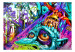 Photo Wallpaper Street art purple - colourful graffiti with abstract motifs 92257 additionalThumb 1