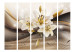 Folding Screen Desert Garden II - lilies against abstract brown ornaments 95557 additionalThumb 3