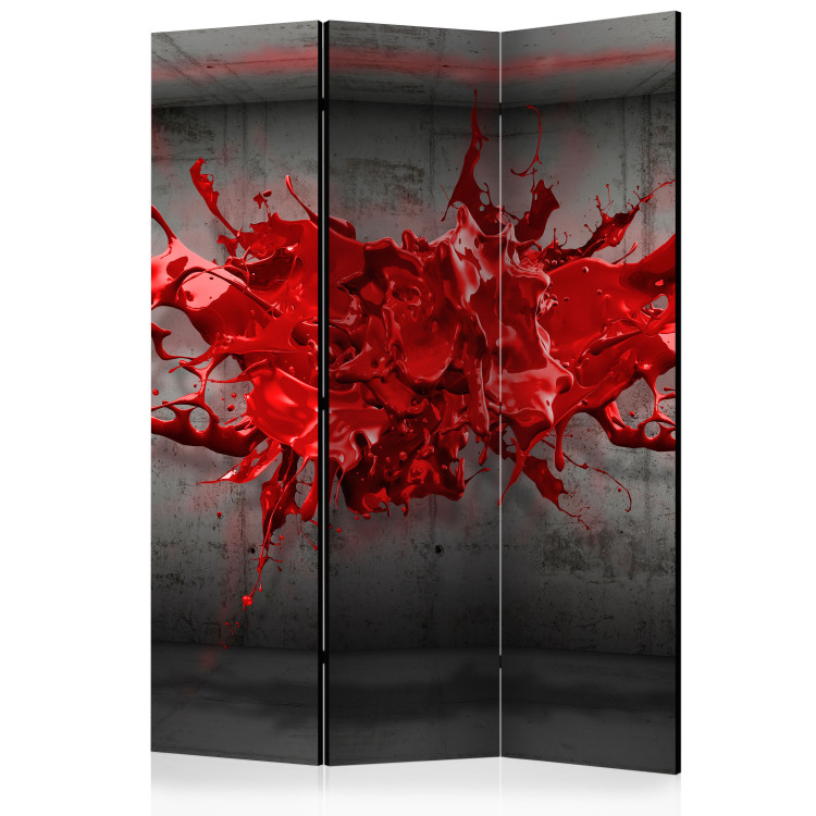 Room Divider Screen Red Blotch - red abstraction in the form of illusion on a concrete background 95657