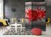 Room Divider Screen Red Blotch - red abstraction in the form of illusion on a concrete background 95657 additionalThumb 2